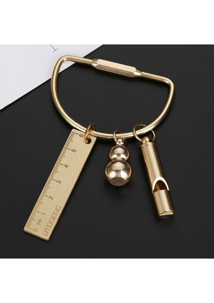 No.5 Tarzı Yaratıcı Taşınabilir Pirinç Anahtarlık Taşınabilir Benzersiz Dıy Zanaat Araçları Düdük Cetvel Anahtarlık Kolye Takı Anahtarlık Aksesuarları (Yurt Dışından) indirimleri