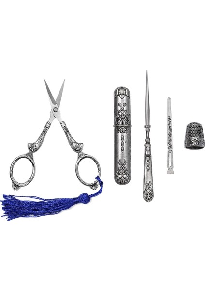 Makas Seti Stili Lmdz Nefis Vintage Ors Set Ors+Iğne Saklama Tüpü+Tığ+Iğne Ipliği+Yüksük (Yurt Dışından) fırsatları