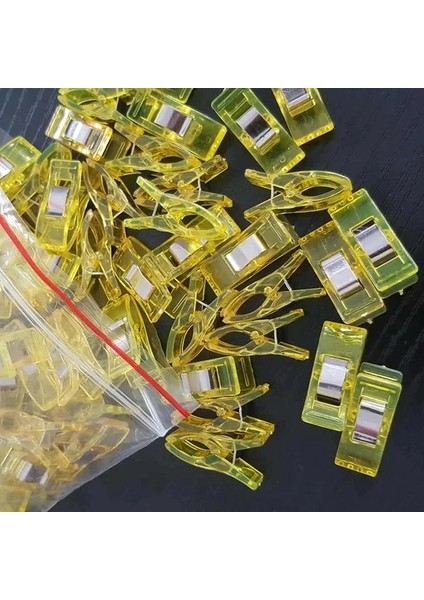 Beyaz Sarı Stil Patchwork Dikiş Dıy El Sanatları Için Yeni Varış Çok Renkli Plastik Klipler, Yorgan Kapitone Klip Yonca Wonder Klip (Yurt Dışından)