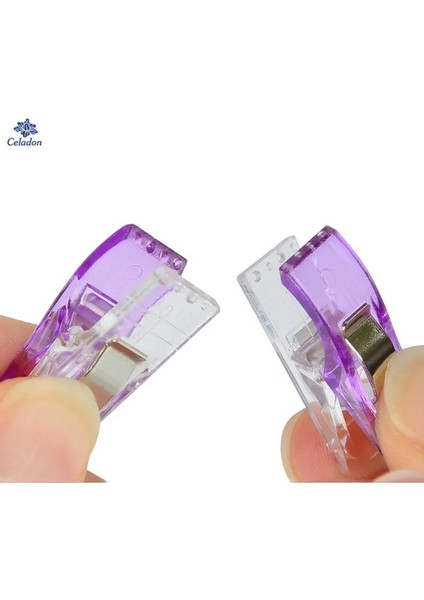 Beyaz Sarı Stil Patchwork Dikiş Dıy El Sanatları Için Yeni Varış Çok Renkli Plastik Klipler, Yorgan Kapitone Klip Yonca Wonder Klip (Yurt Dışından) modelleri