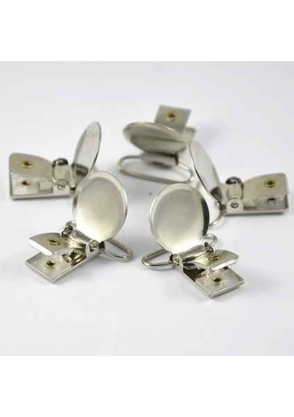 15 mm Yuvarlak Gümüş Stil Metal Emzik Klipsleri Emzik Zincir Klipsi Craft Için Plastert ile Askı Tutucu (Yurt Dışından)