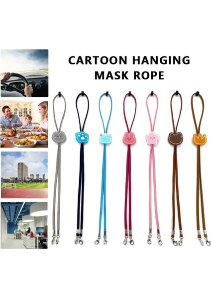 Pembe Stil 30CMX4MM 1 Adet Maske Kordon Yüz Maskesi Tutucu Konfor Kemer Uygun Güvenlik Ayarlanabilir Renk Karikatür Çocuk Naylon Asılı Halat (Yurt Dışından) fiyatları