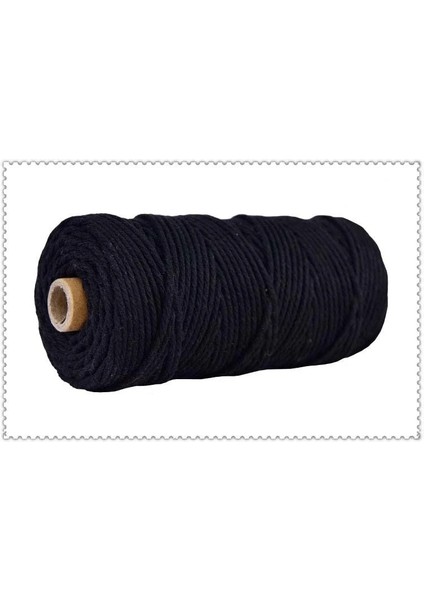 PT003 Stili El Yapımı Dekor % Renkli Pamuk Bükülmüş Makrome Dize Kordon Halat Iplik Dıy Ev Düğün Dekorasyon Kaynağı 110 Yards (Yurt Dışından)