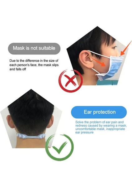 Siyah Stil 5 Adet Kulak Kancası Askı Tutucu Uzatma Maskesi Kulak Koruyucu Kavrama Anti-Sıkma Serbest Bırakma Ağrısı Kulak Kavrama Uzatma Maskesi Toka (Yurt Dışından) modelleri