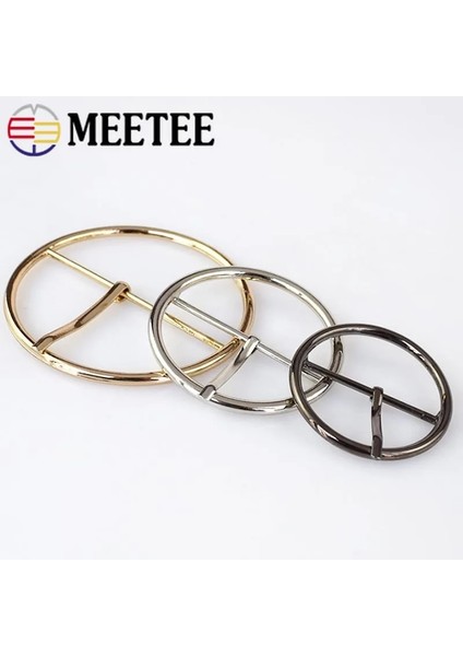 Haicheng Shop Gümüş Tarzı 20 mm 4 Adet Meetee mm Yuvarlak Metal Kemer Tokası Ayarlamak Pin Tokaları Dıy Kadın Ceket Dikiş Düğmeleri Çanta Giyim Dekor Aksesuarları (Yurt Dışından)