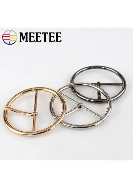 Haicheng Shop Gümüş Tarzı 20 mm 4 Adet Meetee mm Yuvarlak Metal Kemer Tokası Ayarlamak Pin Tokaları Dıy Kadın Ceket Dikiş Düğmeleri Çanta Giyim Dekor Aksesuarları (Yurt Dışından)