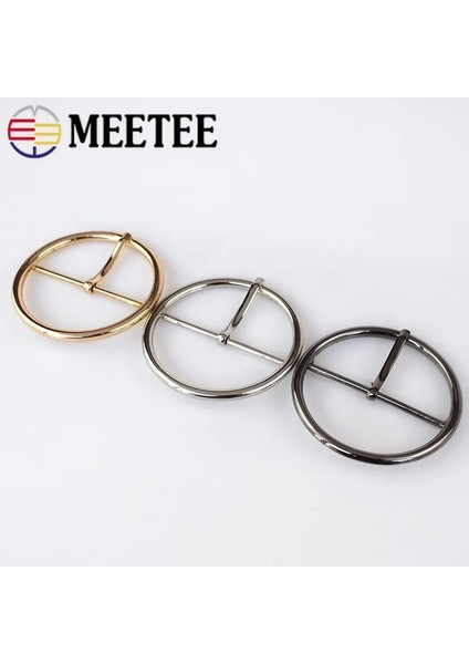 Haicheng Shop Gümüş Tarzı 20 mm 4 Adet Meetee mm Yuvarlak Metal Kemer Tokası Ayarlamak Pin Tokaları Dıy Kadın Ceket Dikiş Düğmeleri Çanta Giyim Dekor Aksesuarları (Yurt Dışından)