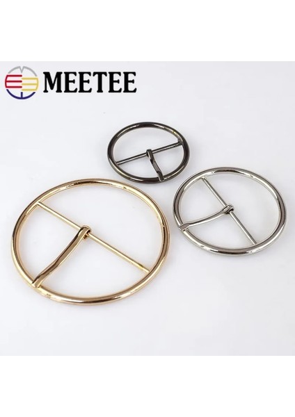 Haicheng Shop Gümüş Tarzı 20 mm 4 Adet Meetee mm Yuvarlak Metal Kemer Tokası Ayarlamak Pin Tokaları Dıy Kadın Ceket Dikiş Düğmeleri Çanta Giyim Dekor Aksesuarları (Yurt Dışından)