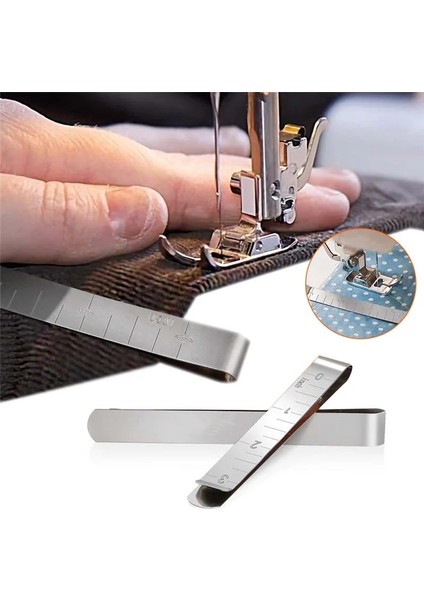 1 Adet Paslanmaz Çelik Dikiş Klipleri Hemming Klipler Işaretleme Dikiş Aksesuarları Ölçüm Kapitone Cetvel Malzemeleri 11.5 cm (Yurt Dışından)