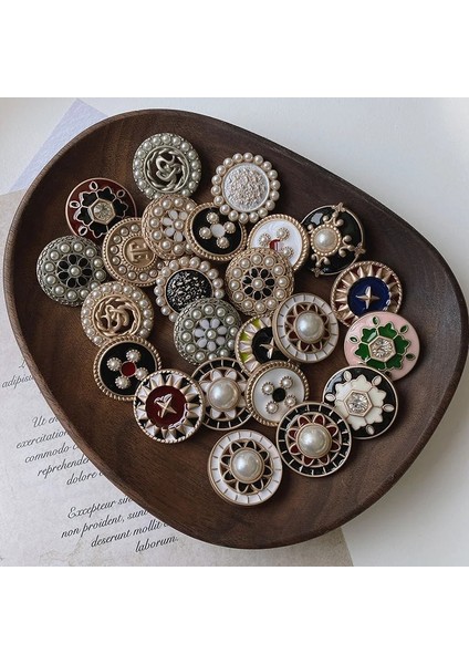 No.1 Tarzı 25 mm Lkeran Yeni 5 Adet Çoklu Stiller High-End Metal Düğmeler Çift Kakma Inci Dikiş Düğmesi Giyim Için Ceket Yün Düğmeler (Yurt Dışından) fiyatları