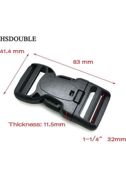 Dokuma Boyutu 32MM Tarzı 1 Parça Siyah Plastik Çift Ayarlanabilir ve Güvenlik Taktik Kemerler Için Çift Kilit Tokası Dokuma Açık Sırt Çantası Aksesuarları (Yurt Dışından)