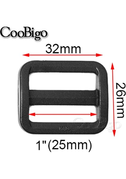 Triglides 25 mm Stili Hızlı Yan Serbest Bırakma Tokası D Halka Tri-Glides Köpek Yaka Kemer Çantası Sırt Çantası Donanımı Için Kaydırıcı Kapatma (Yurt Dışından)