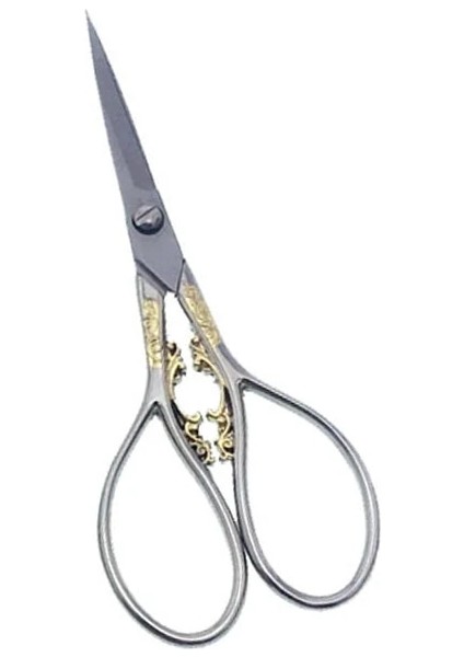 Gümüş -Altın Tarzı 1 Adet Avrupa Vintage Paslanmaz Çelik Çiçek Ors Dikiş Makası Dıy Araçları Çiçek Desen Nakış Ors (Yurt Dışından)