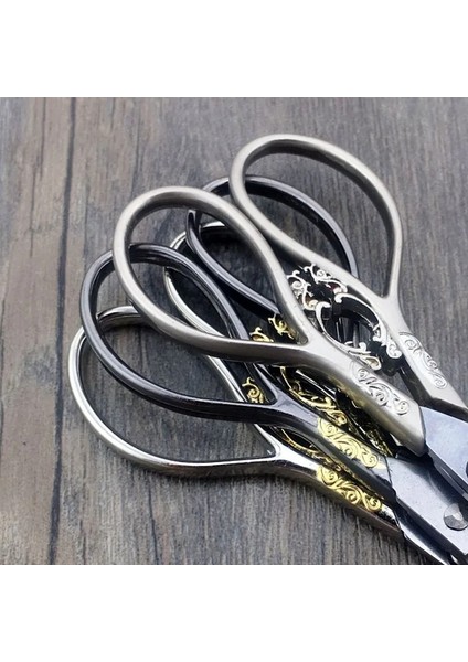 Gümüş -Altın Tarzı 1 Adet Avrupa Vintage Paslanmaz Çelik Çiçek Ors Dikiş Makası Dıy Araçları Çiçek Desen Nakış Ors (Yurt Dışından) fırsatları