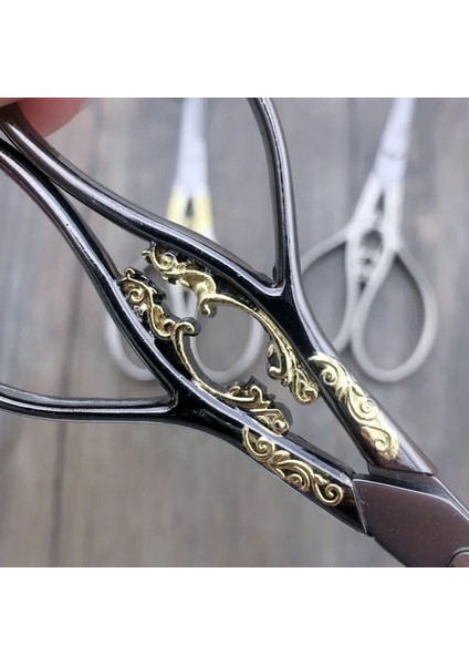 Gümüş -Altın Tarzı 1 Adet Avrupa Vintage Paslanmaz Çelik Çiçek Ors Dikiş Makası Dıy Araçları Çiçek Desen Nakış Ors (Yurt Dışından) indirimleri