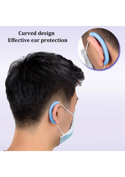 D Stili Elastik Yumuşak Silikon Maske Earmuffs Anti-Slip Anti-Pain Earloop Maske Için Rahat Kulak Koruma Kancası Görünmez Kulak (Yurt Dışından) fırsatları