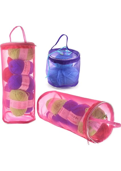 Küçük Bej Tarzı Koknıt Örgü Ipliği Yuvarlak Tığ Çanta Craft Naylon Iplik Durumda Organizatör Saklama Sepetleri Seyahat Dikiş Araçları Dikiş Aksesuarları (Yurt Dışından) fiyatları