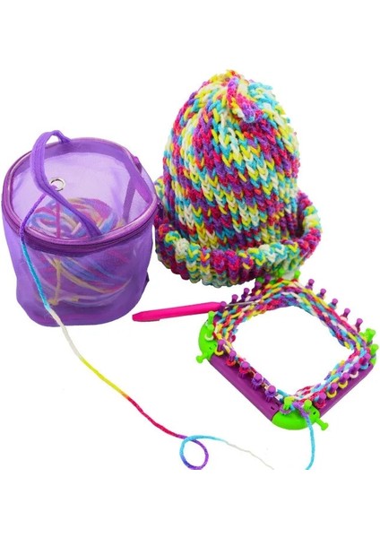 Küçük Bej Tarzı Koknıt Örgü Ipliği Yuvarlak Tığ Çanta Craft Naylon Iplik Durumda Organizatör Saklama Sepetleri Seyahat Dikiş Araçları Dikiş Aksesuarları (Yurt Dışından) modelleri