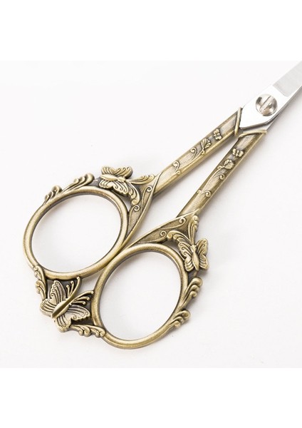 Bronz Tarzı Paslanmaz Çelik Vintage Ors Kelebek Çiçek Dikiş Retro Nakış Ors Kısa Kumaş Kesici Iplik Makası (Yurt Dışından) fiyatları