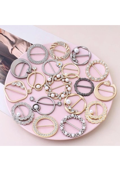 No.17 Stili Güzel Giysiler Atkılar Çantalar Etek Köşesi Alt Etek Düğümlü Inci Elmas Tokalar Düğmeler Sabit Ince Bel Gömlek Tişört Tokaları (Yurt Dışından) modelleri