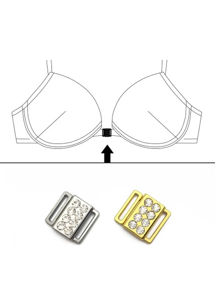 No.3-Altın Tarzı 40 Takım Bikini Bağlayıcı Bikini Taklidi Tokalar Ön Kapatma Klipsleri Nikel ve Demir Içermez (Yurt Dışından) modelleri