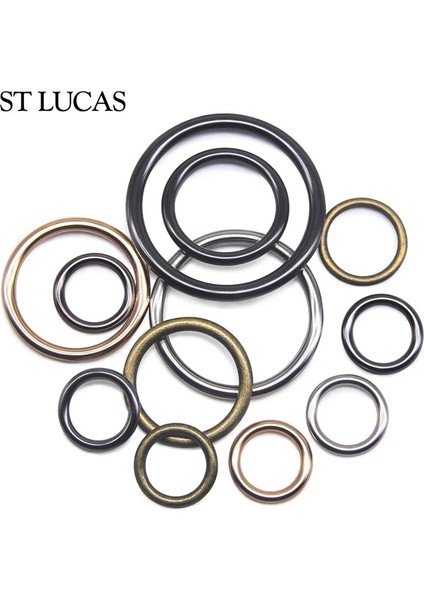 Bronz 703 20 Adet Stil 50MM Çok Siyah Bronz Altın Gümüş Daire Yüzük Bağlantı Alaşımlı Metal Ayakkabı Çantaları Kemer Tokaları Dıy (Yurt Dışından) fiyatları