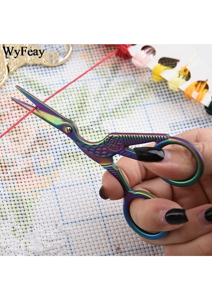 Çok Renkli Stil 4.5 "vinç Şekli Veya Çapraz Dikiş Retro Vintage Ors Dikiş Malzemeleri Nakış Dikiş Kuyruk El Sanatları Araçları (Yurt Dışından) fırsatları