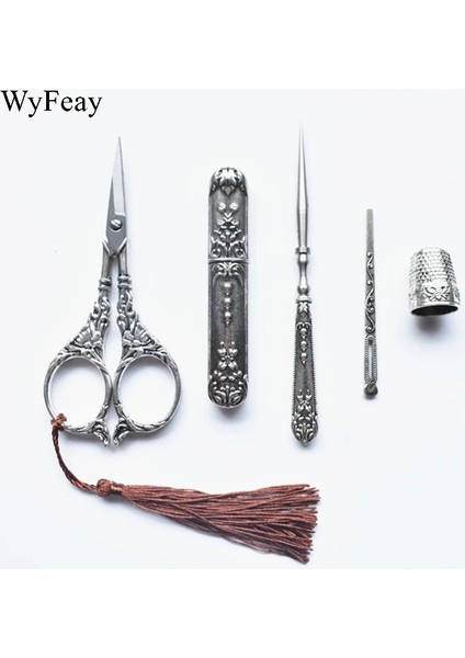 Kırmızı Iğne Kılıf Stili Retro Ors Set Vintage Ors Iğne Depolama Tüpü Bız Geçirici Yüksük Nakış Ipliği Terzi Ors Dikiş Araçları Dıy (Yurt Dışından) fiyatları