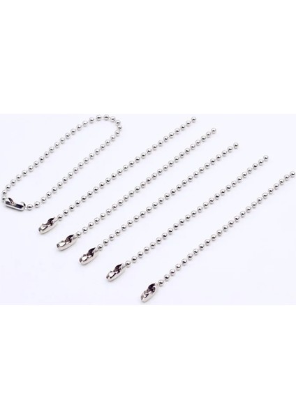 Beyaz Tokalar Tarzı 2.4MMX12CM Yuvarlak Top Boncuk Zincirler Hazırlama Giysisibebeklerçantalaretiket Askı Etiketleri Zincir Tokaları Anahtarlık Konnektör Dıy Takı Bulguları (Yurt Dışından)