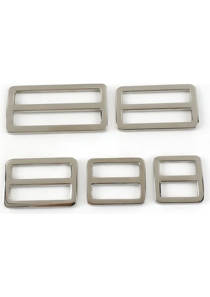 Gümüş Tarzı 32 mm mm Metal Tri-Glide Tokaları Ayarlayın Çanta Dokuma Kaydırıcı Kanca Askıları Toka Dıy Elbise Kemer Toka Yüzük Aksesuarları F (Yurt Dışından)