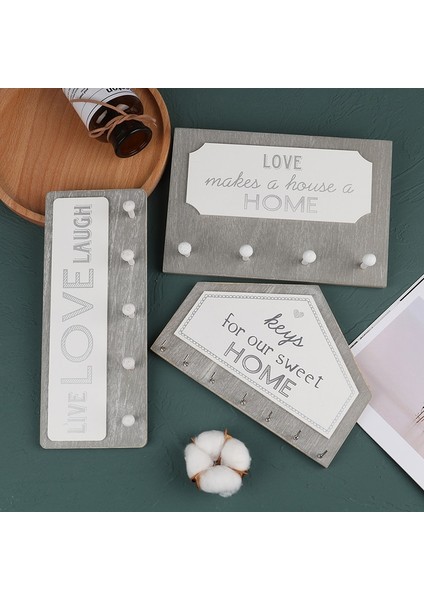 Stil B2 Stili Duvar Asılı Ahşap Anahtarlık Tutucu Duvar Düzenleyici Dikdörtgen Ev Şekli Anahtarlık Kancalar Ceket Kancaları Ev Dekorasyon Manto Askısı (Yurt Dışından) indirimleri