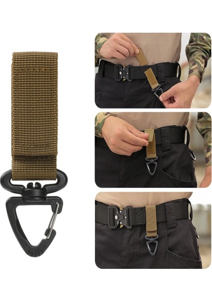 Ordu Yeşili Tarzı Açık Kamp Yürüyüş Molle Taktik Naylon Şerit Sırt Çantası Anahtarlık Üçgen Sırt Çantası Bel Çantası Bağlantı Elemanı Kanca Toka Edc Dişli (Yurt Dışından) fiyatları