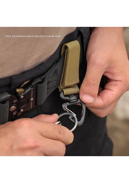 Ordu Yeşili Tarzı Açık Kamp Yürüyüş Molle Taktik Naylon Şerit Sırt Çantası Anahtarlık Üçgen Sırt Çantası Bel Çantası Bağlantı Elemanı Kanca Toka Edc Dişli (Yurt Dışından) fırsatları