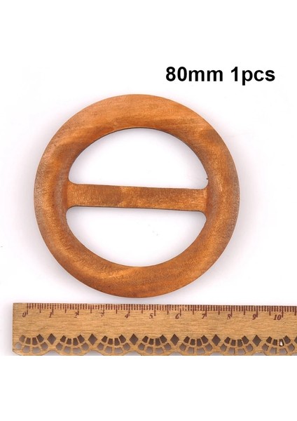 80MM 1 Adet Stil Ahşap Yuvarlak Halka Kemer Tokası Giysi Çanta Aksesuarları Giyim Konfeksiyon Süsleme El Yapımı Dıy Aksesuarları Rüzgarlık Dekor (Yurt Dışından)