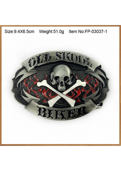 FP-03037-1 Stili Buckleclub Retro Çinko Alaşımı Koyun Kafası Kafatası Kovboy Kotu Hediye Kemer Tokası Fp Pewter Fınısh 4cm Genişlik Döngü (Yurt Dışından)