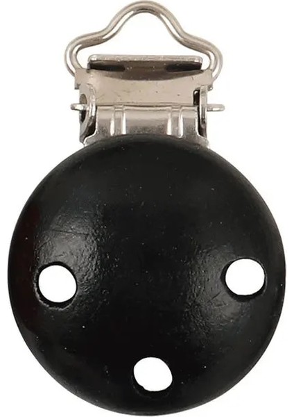 Siyah Stil 5 Adet Metal Ahşap Bebek Çocuk Emzik Klip Bebek Damla Önlemek Meme Tokaları Aksesuarları Dıy Dikiş Emzik Zinciri Sahipleri (Yurt Dışından)