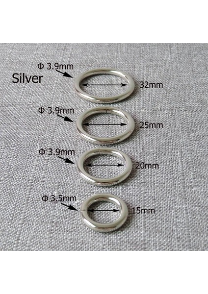 Gümüş Tarzı Iç Çap 32MM 1 Adet Nikel Kaplama Metal O Ring Daire Tekerlek Kemer Tokası Çanta Için Köpek Pet Koşum Bagaj Sırt Çantası Dıy Dikiş Konfeksiyon Aksesuarları (Yurt Dışından)