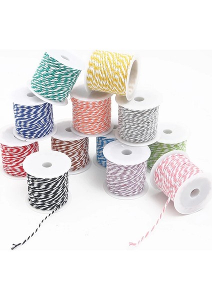 No.12 Tarzı Pamuk Kordonları Dikiş Ipliği Iki Renkli 10MROLL Dıy Düğün Dekor Tedarik El Yapımı Artisan Dize Halat Zanaat Bükülmüş Makrome Kordon (Yurt Dışından) fiyatları
