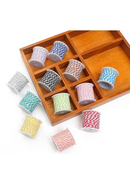 No.12 Tarzı Pamuk Kordonları Dikiş Ipliği Iki Renkli 10MROLL Dıy Düğün Dekor Tedarik El Yapımı Artisan Dize Halat Zanaat Bükülmüş Makrome Kordon (Yurt Dışından) fırsatları
