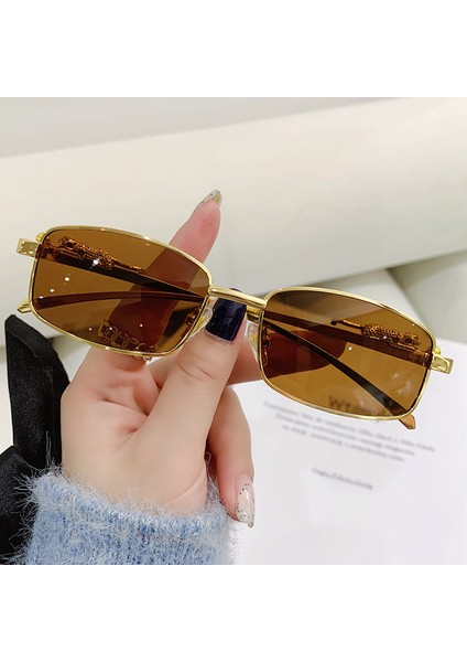 Wekity Güneş Gözlüğü Kadın Moda Güzel Stil Metal Çerçeve UV400 Koruma Lensi (Yurt Dışından)