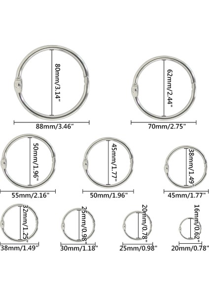 10 Adet 25MM Tarzı Gevşek Yaprak Karalama Defteri Yüzükler Binder Fotoğraf Menteşe mm Dıy Albümleri Yapış Anahtarlık Metal Kitap Çemberler Binder Yaprak Albümü (Yurt Dışından) fırsatları
