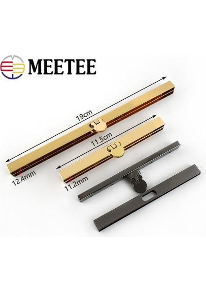Altın Tarzı 19CM 5 Adet Meetee cm Çanta Cüzdan Çerçeve Kolu Metal Çubuk Kenar Şerit Toka Çanta Yapımı Için Yedek Dikiş Aksesuarları (Yurt Dışından)