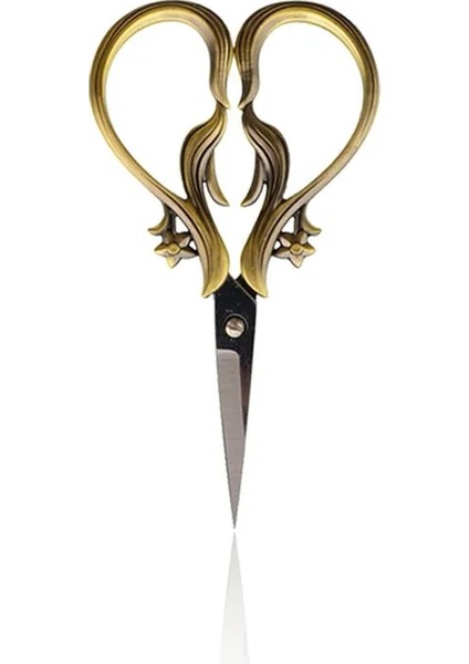 Bronz Tarzı Paslanmaz Çelik Vintage Terzi Ors Çiçek Dikiş Retro Nakış Ors Kısa Kumaş Kesici Iplik Makası (Yurt Dışından)