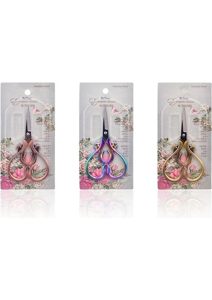 Bronz Tarzı Paslanmaz Çelik Vintage Terzi Ors Çiçek Dikiş Retro Nakış Ors Kısa Kumaş Kesici Iplik Makası (Yurt Dışından) fırsatları