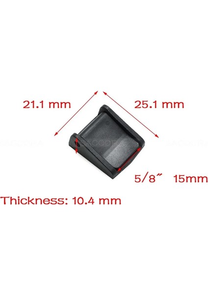 Dokuma Boyutu 15MM Tarzı 1 Parça Am Tokaları Kemer Klipsi Plastik Siyah Geçiş Klipsi Molle Taktik Sırt Çantası Askıları (Yurt Dışından)