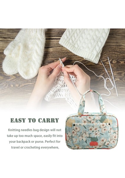 Yeşil Stil Örgü Bez Çanta Iplik Saklama Çantası Iplik Yün Iplik Tığ Kancaları Örgü Iğnesi ve Dikiş Aksesuarları Yeşil Çiçek Rengi (Yurt Dışından) fiyatları