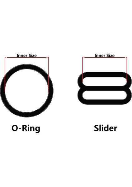 O-Ring Kaydırıcı Stili 8mm Lot Siyah Sütyen Ayarlayıcı Metal Kaydırıcı Kanca Halkası Bikini Iç Çamaşırı Için (Yurt Dışından)