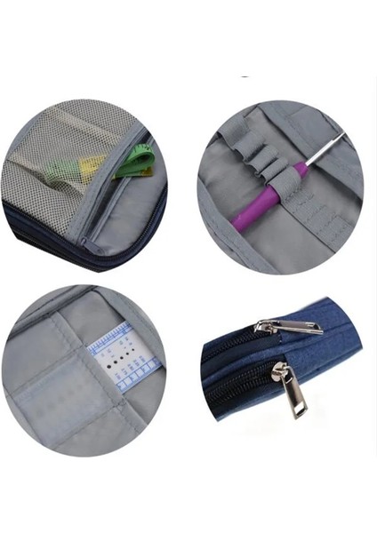 Stil 1 Stil Örgü Saklama Çantası Boş Tığ Kancaları Örgü Iğneleri Kiti Organizatör Kılıfı Iğneler Cetvel Dikiş Çanta Aksesuarları (Yurt Dışından) indirimleri