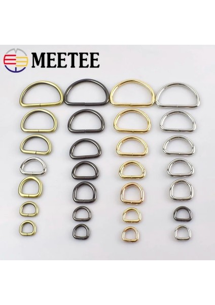 Siyah Stil 17 mm Meetee mm Metal D Halka Tokaları Sırt Çantası Dokuma Toka Çanta Askı Kancaları Konfeksiyon Kemer Tokaları Dıy Leathercraft Aksesuarı (Yurt Dışından) fiyatları