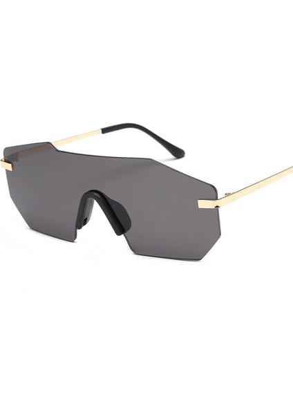 Wekity Klasik Siyam Tek Parça Güneş Gözlüğü Kadın Erkek Için Güzel Çerçevesiz Şık Retro Tasarım (Yurt Dışından)